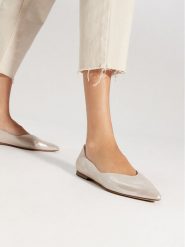 Caprice Baleriny 9-22110-42 Złoty. Żółte baleriny Caprice, bez wzorów, ze skóry, bez obcasa, bez zapięcia. Za 166.99 zł.