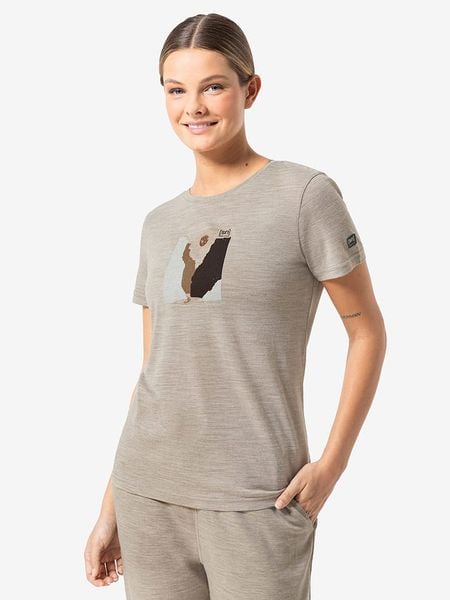 Super.natural Koszulka funkcyjna "Rio Grande" w kolorze beżowym rozmiar: XS. Brązowe t-shirty sportowe super.natural, xs, bez wzorów, z materiału, bez ramiączek, outdoorowe. Za 152.99 zł.