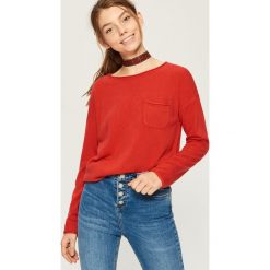 Sweter z kieszenią - Czerwony. Swetry marki INESIS. W wyprzedaży za 24.99 zł.