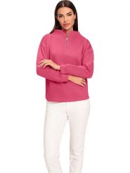 Heine Bluza w kolorze różowym rozmiar: 38. Różowe bluzy bez kaptura Heine, bez wzorów, bez kaptura. Za 87.40 zł.