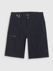 4F Spodenki rowerowe damskie - czarne XS. Czarne szorty 4f, bez wzorów, z elastanu, rowerowe. W wyprzedaży za 149.99 zł.