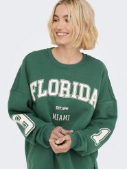 ONLY Bluza w kolorze zielonym rozmiar: L. Zielone bluzy ONLY, l, bez wzorów, bez ramiączek, bez kaptura. Za 131.74 zł.