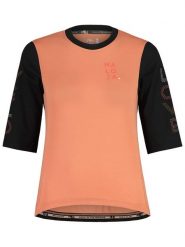 Maloja Koszulka kolarska "KastanieM" w kolorze czarno-pomarańczowym rozmiar: M. Czarne t-shirty sportowe Maloja, m, bez wzorów, z materiału, bez ramiączek, rowerowe. Za 183.45 zł.