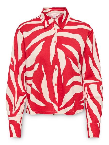 ONLY Koszula Sakura 15366883 Czerwony Regular Fit. Czerwone koszule ONLY, m, bez wzorów, z syntetyku, bez kołnierzyka, bez ramiączek. Za 109.99 zł.