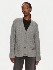 Tommy Hilfiger Kardigan WW0WW42143 Szary Relaxed Fit. Szare swetry Tommy Hilfiger, m, bez wzorów, z wełny, bez ramiączek. Za 499.99 zł.