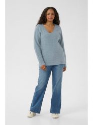 KAFFE curve Sweter w kolorze błękitnym rozmiar: S. Niebieskie swetry KAFFE curve, s, bez wzorów, bez ramiączek. Za 130.99 zł.