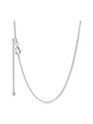 Pandora Srebrny naszyjnik - dł. 60 cm rozmiar: onesize. Szare naszyjniki Pandora, z materiału, srebrne. Za 222.18 zł.