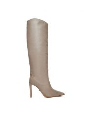 Gino Rossi Kozaki EO-GLC511-17-3614 Szary. Szare kozaki Gino Rossi, bez wzorów, ze skóry, bez obcasa, na szpilce, bez zapięcia. Za 799.99 zł.