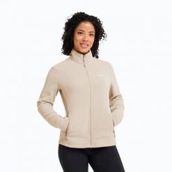 Bluza polarowa damska Jack Wolfskin Taunus 100 Full Zip. Brązowe bluzy bez kaptura Jack Wolfskin, m, bez wzorów, z materiału, bez kaptura. Za 339.99 zł.