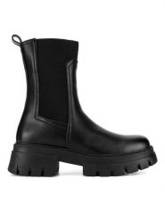 DeeZee Botki HY13030-7 Czarny. Czarne botki DeeZee, bez wzorów, bez obcasa, na słupku, bez zapięcia. Za 143.99 zł.