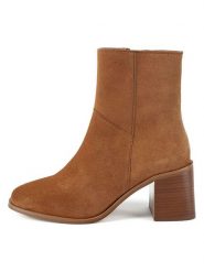 Loft37 Skórzane botki w kolorze jasnobrązowym rozmiar: 40. Brązowe botki loft37, bez wzorów, eleganckie, z okrągłym noskiem, bez obcasa, bez zapięcia. Za 448.99 zł.