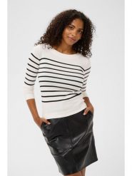 Kaffe Sweter w kolorze kremowym rozmiar: L. Brązowe swetry Kaffe, l, bez wzorów, bez ramiączek. Za 110.04 zł.