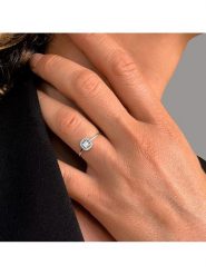 OR Carats Złoty pierścionek z diamentem i kamieniem szlachetnym rozmiar: 58. Szare pierścionki OR Carats, z diamentem, złote. Za 826.99 zł.