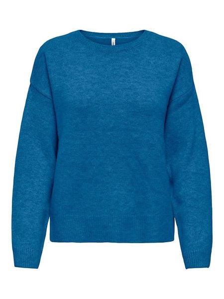 ONLY Sweter w kolorze niebieskim rozmiar: L. Niebieskie swetry ONLY, l, bez wzorów, z wełny, bez ramiączek. Za 95.95 zł.