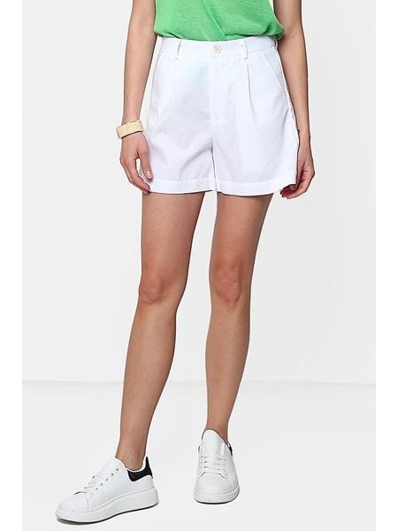 Le Jardin du Lin Lniane szorty w kolorze białym rozmiar: 36. Białe szorty Le jardin du lin, bez wzorów, ze lnu, klasyczne. Za 79.03 zł.