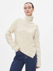 Calvin Klein Sweter Asymetric Modern Cable Sweater K20K206016 Beżowy Regular Fit. Brązowe swetry Calvin Klein, xl, bez wzorów, z syntetyku, bez ramiączek. Za 459.99 zł.
