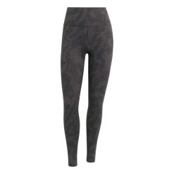 Damskie legginsy 7/8 adidas All Me Print. Brązowe legginsy adidas, z aplikacjami, z materiału. Za 231.50 zł.