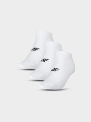 4F Skarpety casual przed kostkę (3-pack) damskie - białe 39-42. Białe skarpetki 4f, bez wzorów, z bawełny. Za 44.99 zł.