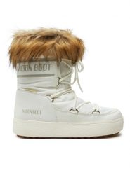 Moon Boot Śniegowce Ltrack Monaco Low Wp 80D2450060 Biały. Białe śniegowce Moon Boot, bez wzorów, ze skóry, bez zapięcia. Za 999.99 zł.