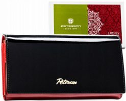 Portfel skórzany Peterson PTN 1N-411 czarny. Czarne portfele Peterson, bez wzorów, ze skóry. Za 123.49 zł.