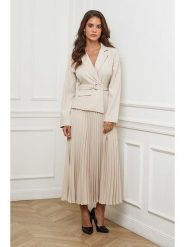 L'armoire de Suzette Sukienka w kolorze beżowym rozmiar: 38/40. Brązowe sukienki L'armoire de Suzette, l, bez wzorów, z tkaniny, klasyczne, bez kołnierzyka, bez ramiączek, maxi, kopertowe. Za 152.98 zł.