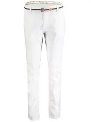 Geographical Norway Spodnie chino "Petunia" w kolorze białym rozmiar: XXL. Białe chinosy Geographical Norway, bez wzorów, z tkaniny. Za 74.99 zł.