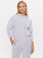 Guess Bluza Euphemia V2BQ01 KBC00 Niebieski Regular Fit. Niebieskie bluzy Guess, m, z aplikacjami, z syntetyku, bez ramiączek, bez kaptura. Za 429.99 zł.