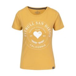 Koszulka damskie Pitbull Heartie. Żółte t-shirty sportowe PITBULL, m, bez wzorów, bez ramiączek. Za 64.99 zł.