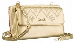 Stylowa torebka-portfel 4U Cavaldi M-13 złota. Żółte portfele 4U Cavaldi, bez wzorów, ze skóry ekologicznej. Za 56.99 zł.
