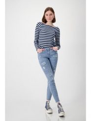 Monari Dżinsy - Skinny fit - w kolorze niebieskim rozmiar: 36. Niebieskie jeansy Monari, bez wzorów, klasyczne. Za 189.29 zł.