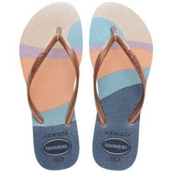 Japonki damskie Havaianas Slim Palette Glow. Brązowe japonki Havaianas, bez wzorów. Za 99.99 zł.