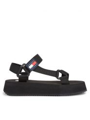 Tommy Jeans Sandały Tjw Eva Sandal EN0EN02466 EN0EN02466 Czarny. Czarne sandały Tommy Jeans, bez wzorów, z jeansu, bez obcasa, na płaskiej podeszwie, bez zapięcia. Za 249.99 zł.
