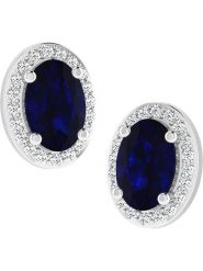 Vittoria Jewels Złote kolczyki-wkrętki z diamentami i szafirami rozmiar: onesize. Niebieskie kolczyki Vittoria Jewels, z diamentem, złote. Za 1,435.99 zł.