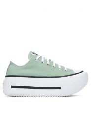 Converse Trampki Ctas Lift Double Stack A18862C Zielony. Zielone trampki Converse, bez wzorów, z materiału, bez zapięcia. Za 419.99 zł.