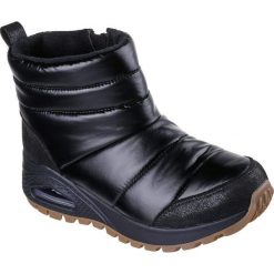 Buty damskie Skechers Uno Rugged Puffer Daze. Czarne buty trekkingowe Skechers, z materiału, bez zapięcia. Za 490.00 zł.