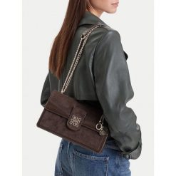 Torebka Nine West. Brązowe kopertówki Nine West, bez wzorów, wizytowe, bez dodatków. Za 329.99 zł.