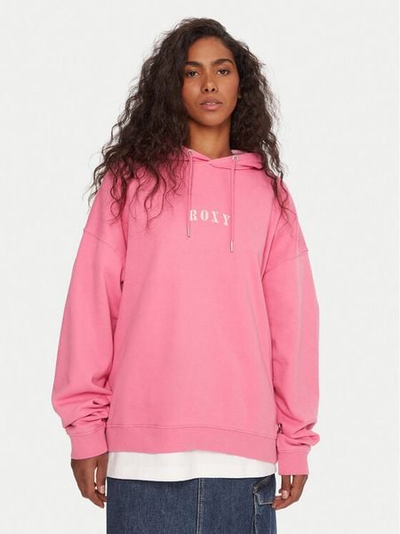 Roxy Bluza Lineup ERJFT05016 Różowy Oversize. Czerwone bluzy Roxy, xs, bez wzorów, z bawełny, bez ramiączek, bez kaptura. Za 289.99 zł.
