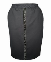 Grafitowa dresowa spódnica Bea na gumce OSTATNIE SZTUKI PLUS SIZE XXL. Szare spódnice Moda Size Plus Iwanek, l, z aplikacjami, z bawełny, eleganckie, midi. W wyprzedaży za 49.90 zł.
