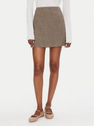 Marella Spódnica mini Whisky 2423106134 Beżowy Slim Fit. Brązowe spódnice Marella, bez wzorów, z wełny, mini. Za 519.99 zł.