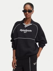 Reebok Bluza Angelica RK25685CCW Czarny Oversize. Czarne bluzy Reebok, xs, bez wzorów, z bawełny, bez kaptura. Za 199.99 zł.