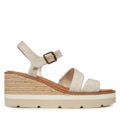 Sandały Toms. Sandały TOMS, bez wzorów, bez obcasa, na koturnie, bez zapięcia. Za 249.99 zł.