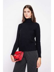 ASSUILI Golf w kolorze czarnym rozmiar: 38. Czarne swetry Assuili, bez wzorów, klasyczne, bez ramiączek. Za 175.67 zł.