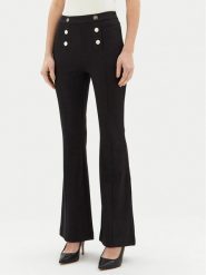 Motivi Spodnie materiałowe P040Q003468N Czarny Flare Fit. Czarne spodnie materiałowe Motivi, bez wzorów, z materiału. Za 199.99 zł.