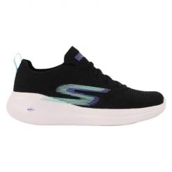 Buty do biegania damskie Skechers GO Run. Czarne buty do biegania Skechers, bez wzorów, z materiału, bez zapięcia, do biegania. Za 349.99 zł.