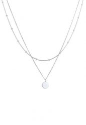 Elli Damski wisiorek płytkowy Basic 2 warstwowy w srebrze 925 Sterling Silver Naszyjniki 1 ct. Szare naszyjniki Elli, z materiału, srebrne. Za 283.99 zł.