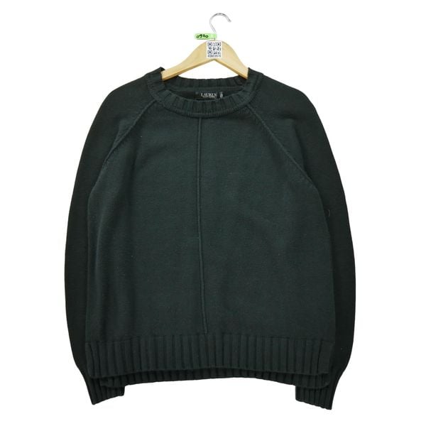 Damski czarny sweter. Czarne swetry Ralph Lauren, l, bez wzorów, z tkaniny, eleganckie, bez ramiączek. Za 59.60 zł.