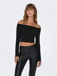 ONLY Bluzka 15302593 Czarny Slim Fit. Czarne bluzki ONLY, l, bez wzorów, z syntetyku, bez kołnierzyka, bez ramiączek. Za 69.99 zł.