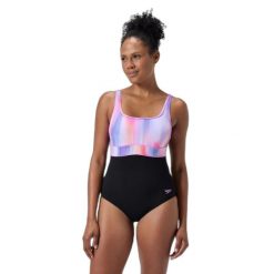 Damski kostium kąpielowy 1-częściowy Speedo Eco New Contour Eclipse Pr. Czarne stroje jednoczęściowe Speedo, bez wzorów, sportowe. W wyprzedaży za 271.50 zł.