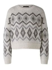 Oui Sweter w kolorze szarym rozmiar: 42. Szare swetry Oui, bez wzorów, bez ramiączek. Za 173.99 zł.