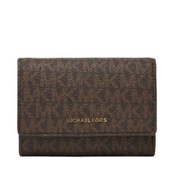 Portfel MICHAEL Michael Kors. Brązowe portfele MICHAEL Michael Kors, bez wzorów. Za 479.99 zł.